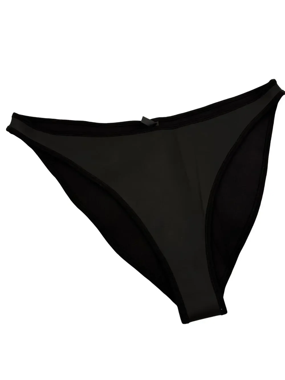 Skims Black Rubberized Scuba Swim Tanga Bikini Bottom Size 3X NWT